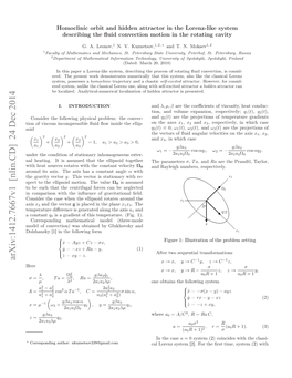 Homoclinic Orbit and Hidden Attractor in the Lorenz-Like System Describing