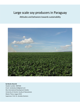 Large Scale Soy Producers in Paraguay