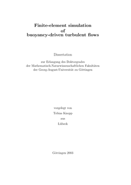 Finite-Element Simulation of Buoyancy-Driven Turbulent Flows