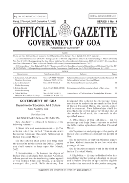 Sr. I. Gazette No. 4