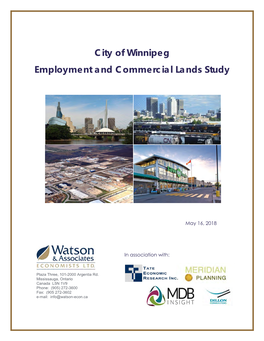 City of Winnipeg Employment and Commercial Lands Study