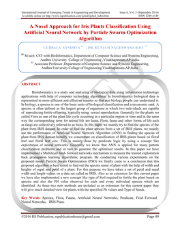 International Journal of Emerging Trends in Engineering and Development Issue 6, Vol