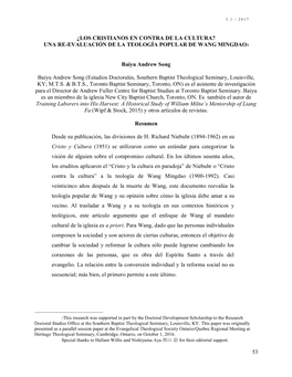 53 ¿Los Cristianos En Contra De La Cultura? Una Re