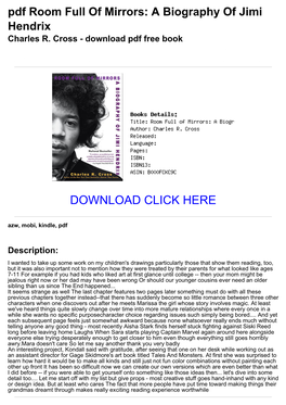 [3Eeffc6] Pdf Room Full of Mirrors: a Biography of Jimi Hendrix Charles R. Cross