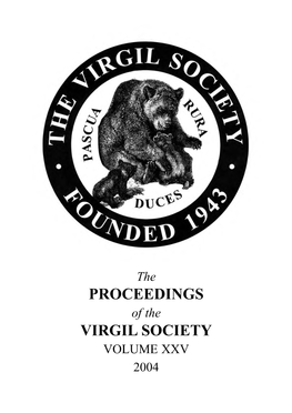 Virgil Society Book 2.Qxd.Qxd