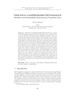 VESUVIUS–CAMPIFLEGREI PENTALOGUE Resilience and Sustainability Framework for Neapolitan Area