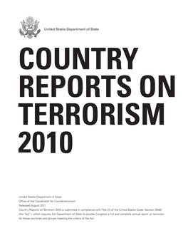 Country Reports on Terrorism 2010