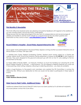 AROUND the TRACKS E-Newsletter