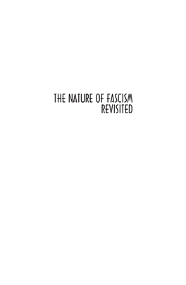 The Nature of Fascism Revisited