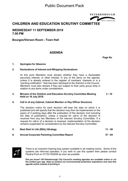 (Public Pack)Agenda Document for Children and Education Scrutiny