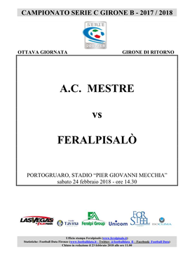 A.C. MESTRE Vs FERALPISALÒ