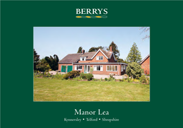Manor Lea Kynnersley • Telford • Shropshire • Tf6