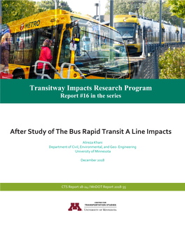 After Study of the Bus Rapid Transit a Line Impacts