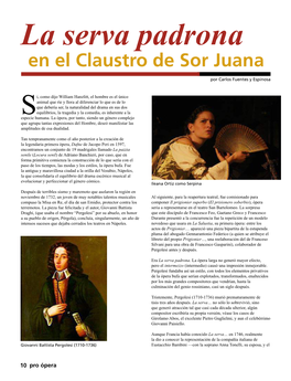 La Serva Padrona En El Claustro De Sor Juana