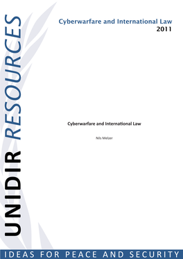 Cyberwarfare and International Law S 2011