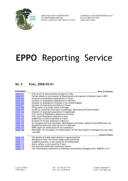 EPPO Reporting Service