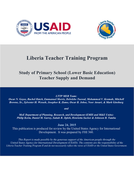 Liberia Teacher Training Program
