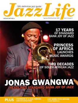 Jonas Gwangwa Headlines Standard Bank Joy of Jazz