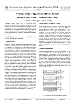 A Review Study of Application of Ferro-Cement