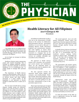 Health Literacy for All Filipinos Jose P