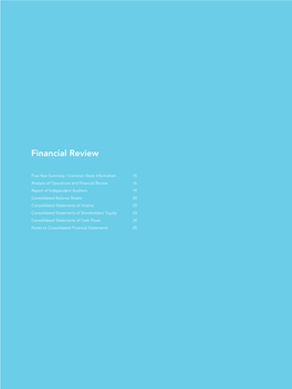 Financial Review