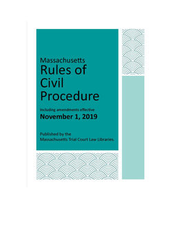 Massachusetts Rules of Civil Procedure