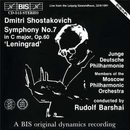 (1E06-1Ei5) Symphonyno.7 in C Major, Op.60, 'Leningrad' 7L'03 Symphonie Nr.7 C-Dur Op.60 ,,Leningrad(' Lsikorski; Symphonie No 7 En Do Majeur Op.60 'Ol,Eningrad" F I