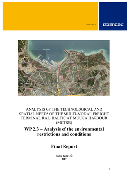 WP 2.3 – Analysis of the Environmental Restrictions and Conditions