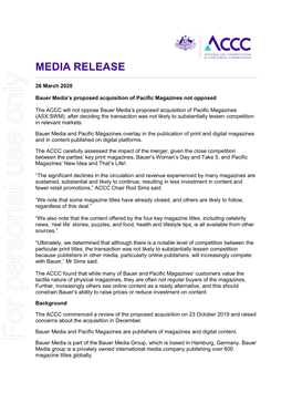 Media Release