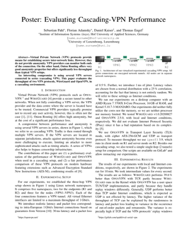 Evaluating Cascading-VPN Performance