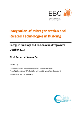 Integration of Microgeneration and Related Technologies in Building