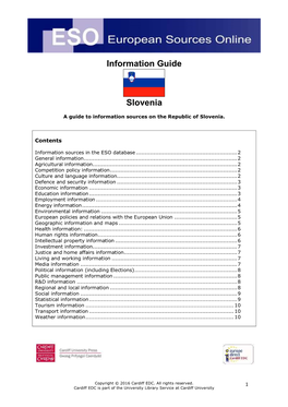 Information Guide Slovenia