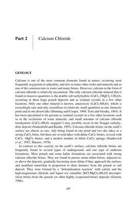 Part 2 Calcium Chloride