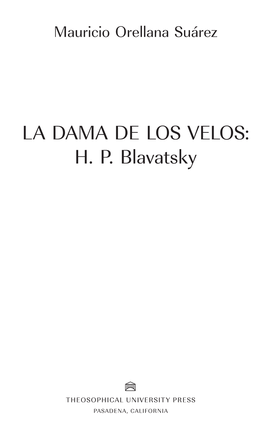 La Dama De Los Velos: H. P. Blavatsky (PDF)