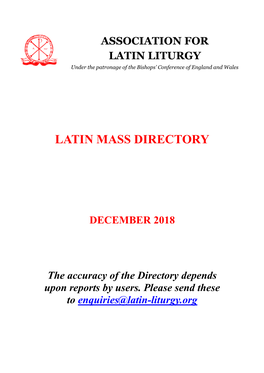 Latin Mass Directory