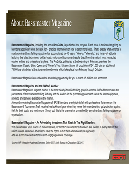 About Bassmaster Magazine