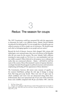 Redux: the Season for Coups