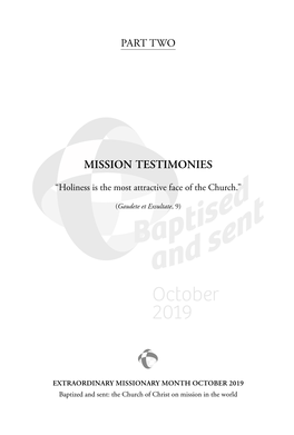 Mission Testimonies