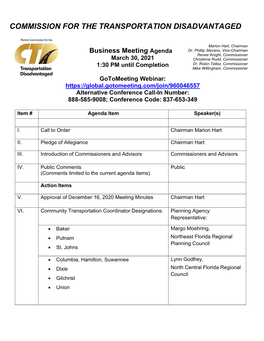 CTD Business Agenda 03-30-21