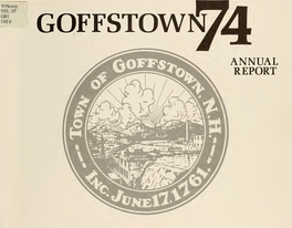 Goffstown, 1974 Annual Report