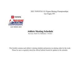 2021 TOYOTA U.S. Figure Skating Championships Las Vegas, NV