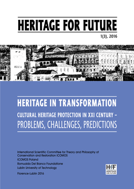 Heritage for Future    %/)1!'%),1/!,0&-/+!1)-,2*12/!*%/)1!'%/-1%#1)-,), %,12/34./-