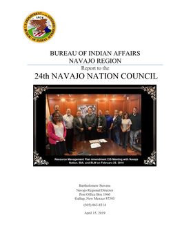 24Th NAVAJO NATION COUNCIL