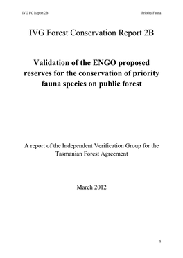 IVG Forest Conservation Report 2B