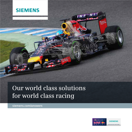 Siemens and Infiniti Red Bull Racing