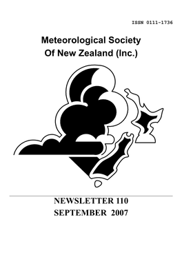 Meteorological Society of New Zealand (Inc.)