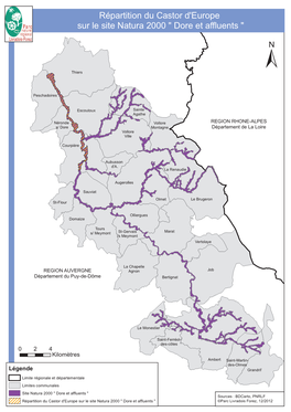 Répartition Du Castor D'europe Sur Le Site Natura 2000 