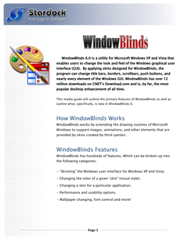 How Windowblinds Works