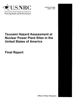 Tsunami Hazard Assessment at Nuclear Power Plant Sites in the United States of America