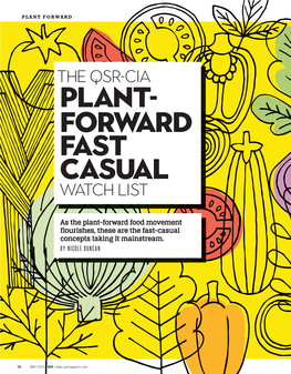 The QSR-CIA Plant- Forward Fast Casual Watch List